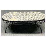 Metal Patio Coffee Table w / Tile Top