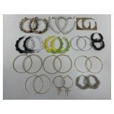 Costume Hoop Earrings / 13 Pairs