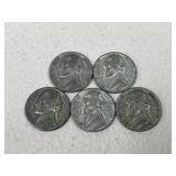 Jefferson War Nickels / 5 pc