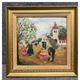 Vintage Original Painting on Canvas