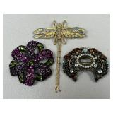 Brooches / 3 pc