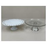 Ceramic & Glass Cake Stands / 2 pc