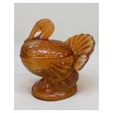 Glass Turkey Candy Dish