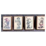 4/PC Vintage "Bonnie" Print Plaques