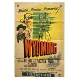 "Wyoming" Original 1947 Western Movie Poster