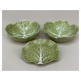 Bordallo Pinheiro Ceramic Bowls & Plate|3 pc