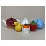 Marcrest+ Ceramic Teapots & Sugar Bowls|6 pc