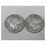 1776 - 1976 Kennedy Half Dollars / 2 pc