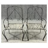 Pair of Metal Patio Chairs