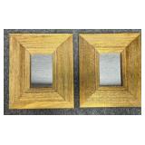 2/PC Mirrors Framed Gold Tone