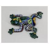 Talavera Style Ceramic Wall Hanging Frog