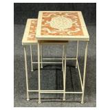 Metal Nesting Tables w/ Mosaic Tops