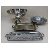 Pewter & Silver Plate Assortmetn|4 pc