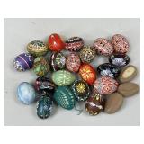 Decorative Wooden & Shell Easter Eggs/ 24 pc