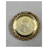 Queen Elizabeth Coin Brooch