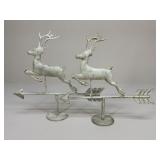 Pair Of Painted Metal Weathervanes