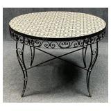 Metal Patio Table w / Tile Top