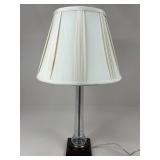Glass & Wood Lamp w/ Shade