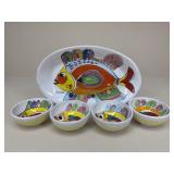 Saks Fifth Avenue Ceramic Bowls & Platter|5 pc