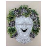 Painted Terracotta Ceramic Wall Plaque