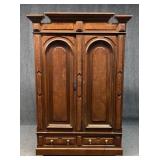 Very Large Solid Wood Antique Armoire