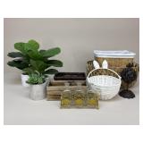 Artificial Plant & Basket+ Assortment|10 pc