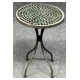 Metal Side Table w / Mosaic Top