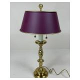 Brass Tone Lamp w/ Metal Shade