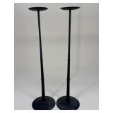 Pair Of Metal Candle Holders