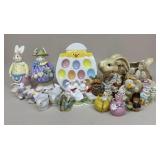 Porcelain & Resin Rabbit Figures+|