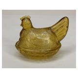 Glass Hen On Nest
