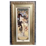 Ltd. "Autumn 1897" by Mucha in Porcelain by Goebel