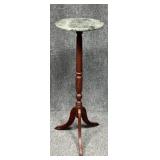 Wood Fern Stand w / Marble Top