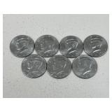Kennedy Half Dollars / 7 pc