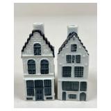Blue Delft KLM Houses / 2 pc