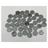 Pre 1964 Jefferson Nickels / 40 pc