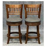 Pair of Counter Height Swivel Bar Stools