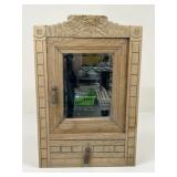 Wooden Wall Cabinet w/ Mirror