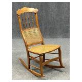 Sewing Rocker w / Cane Seat & Back