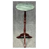 Wood Fern Stand w / Marble Top