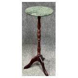 Wood Fern Stand w / Marble Top
