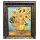 "Vase w/Sunflowers" Print on Canvas by Van Gogh