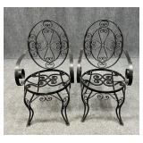 Pair of Metal Patio Chairs