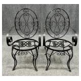 Pair of Metal Patio Chairs