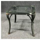 Metal Patio Table w / Glass Top