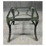 Metal Patio Table w / Glass Top