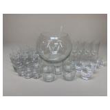 Punch Bowl Set & Glassware|39 pc