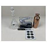 Bar Supplies/ Shaker, Wine Opener, Decanter+
