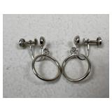 Sterling Silver Screw On Earrings