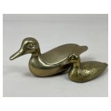 Brass Duck Figures / 2 pc